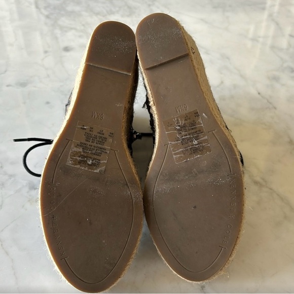 Kenneth Cole New York Omelia Black leather platform Sandal Bootie Wedge size 6.5 - Picture 6 of 6